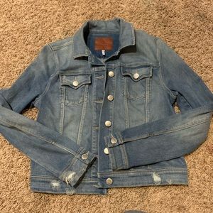 Greywire Anthropologie large denim moto jacket